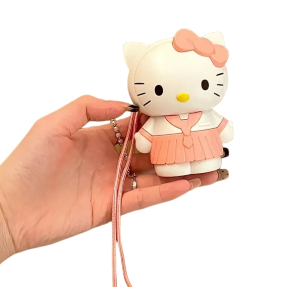 Just In!! HELLO KITTY Strong Flow Air Breeze Mini Cute Fan W/Lanyard + C.Cable - Picture 7 of 16